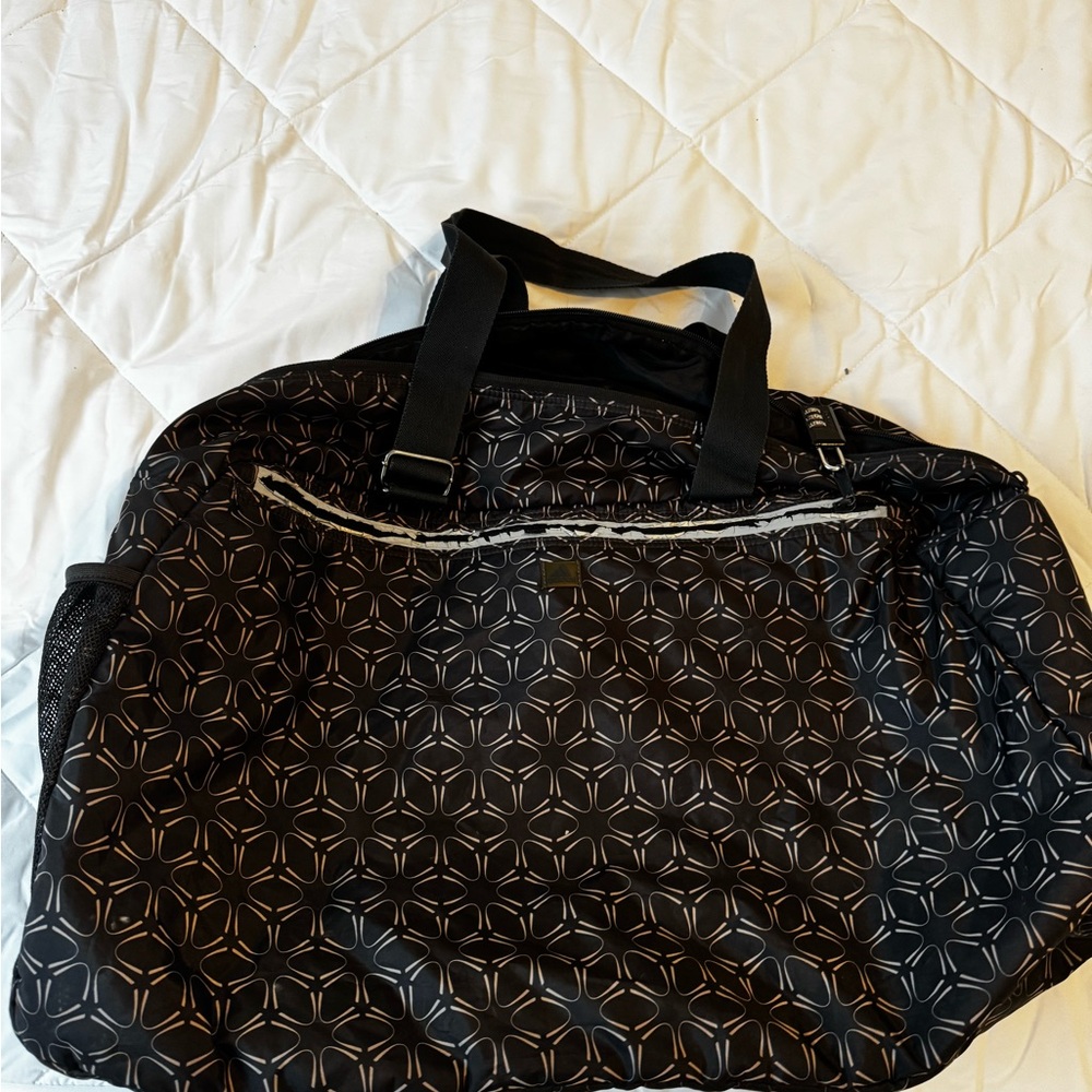Black Geometric Pattern Tote Bag